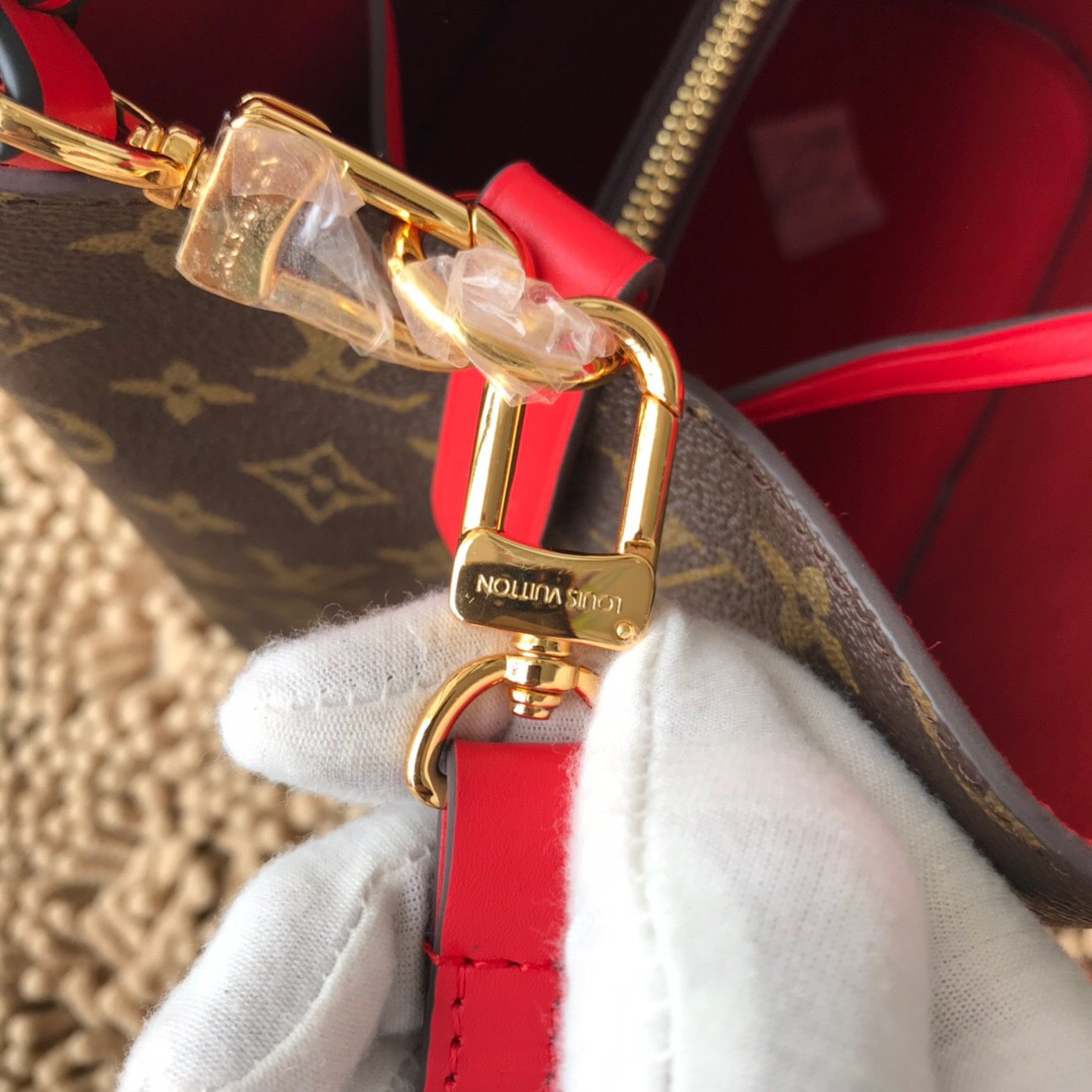 L0vis Vvtt0n New woven NEONOE bag with red M43985