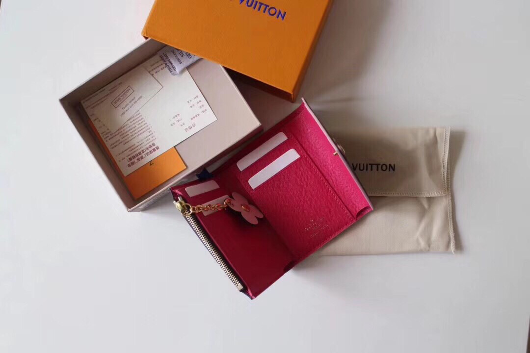 L0vis Vvtt0n Original Emilie Rose Red Wallet 