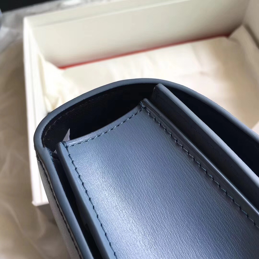 Ce1i*e Classic Blue Bag in Box Calfskin Smooth Leather