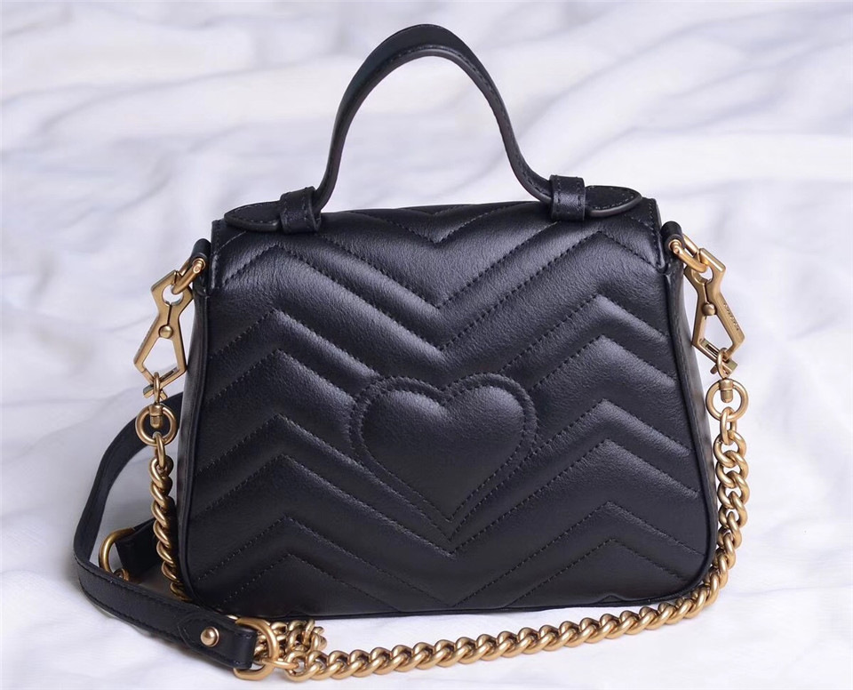 Gvc*1 Marmont mini top Crossbady handle bag with Black 547260