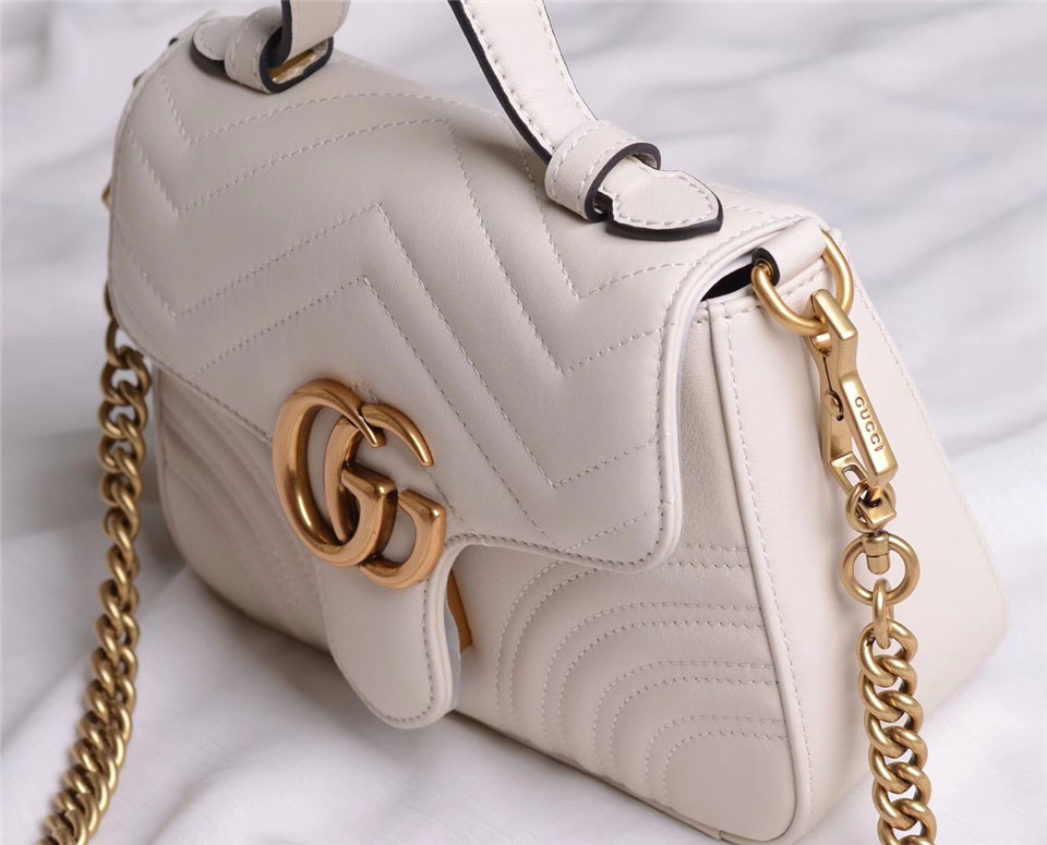 Gvc*1 Marmont mini top Crossbady handle bag with White 547260