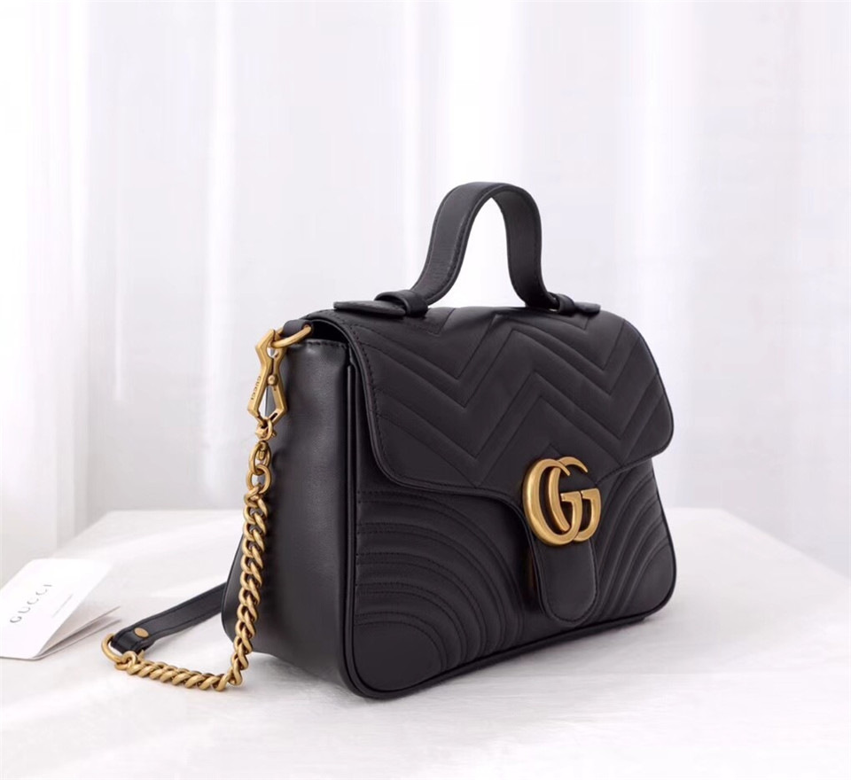 Gvc*1 Marmont Crossbady handle bag with Black 498110