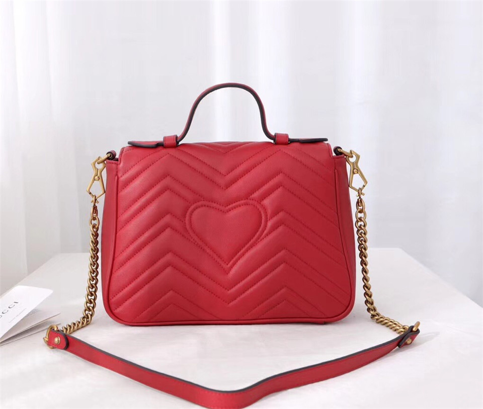 Gvc*1 Marmont Crossbady handle bag with Red 498110