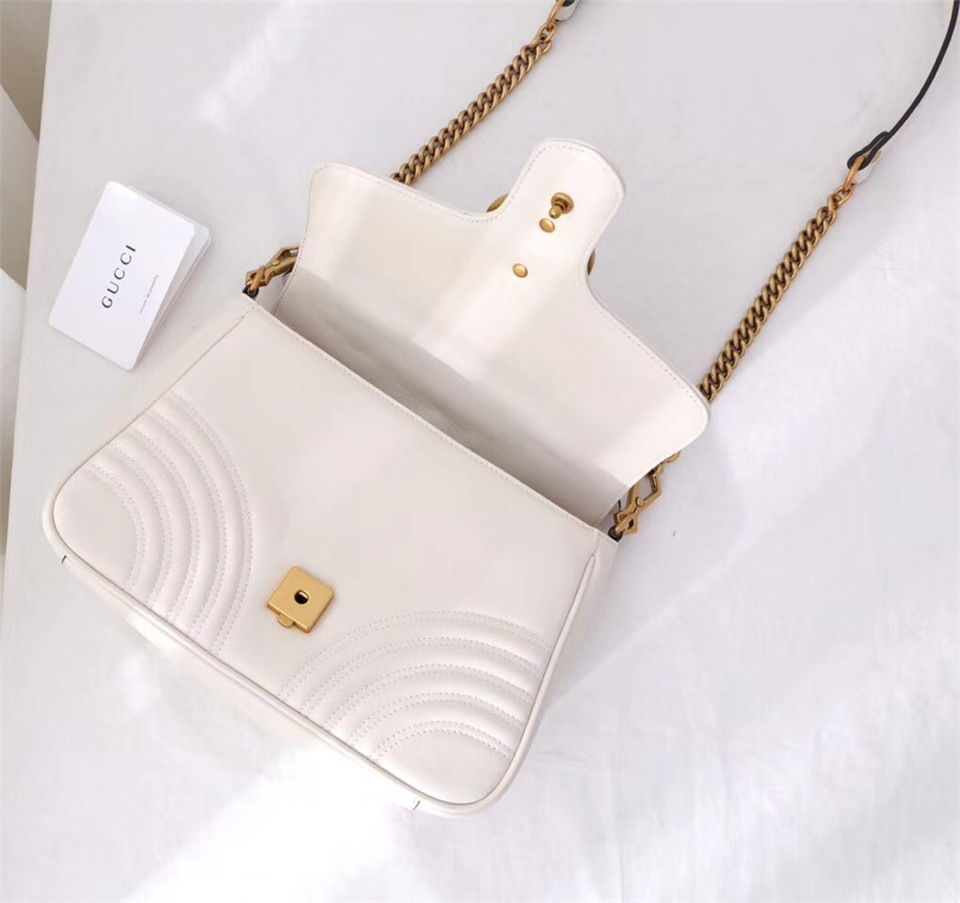 Gvc*1 Marmont Crossbady handle bag with White 498110