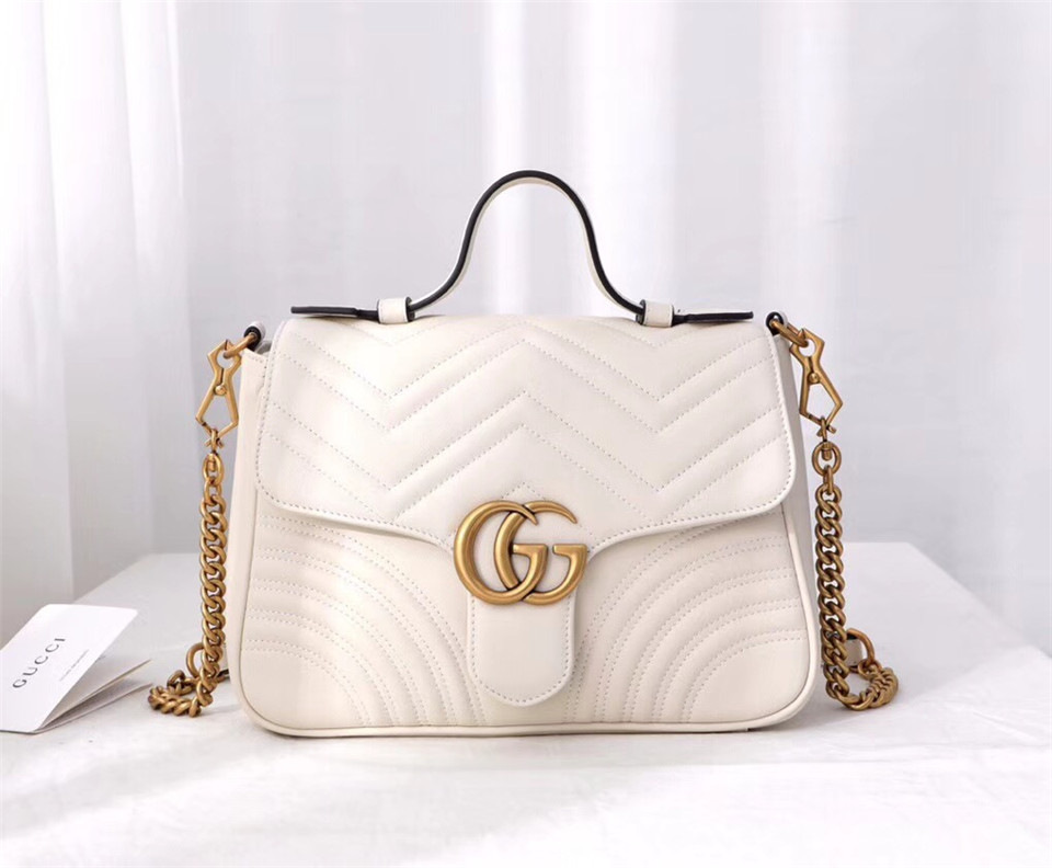 Gvc*1 Marmont Crossbady handle bag with White 498110