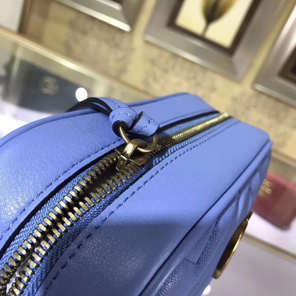 Gvc*1 Marmont matelassé mini bag in Blue