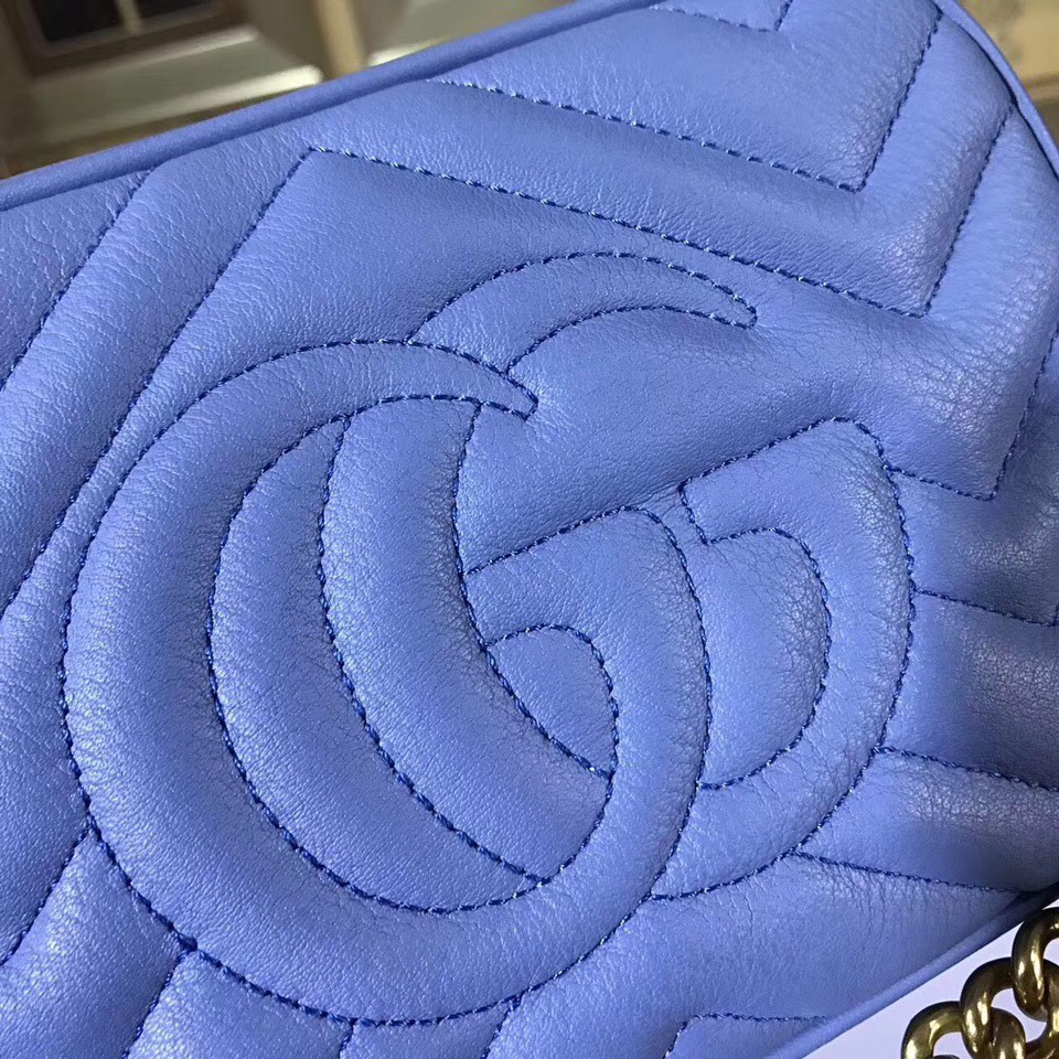 Gvc*1 Marmont matelassé mini bag in Blue