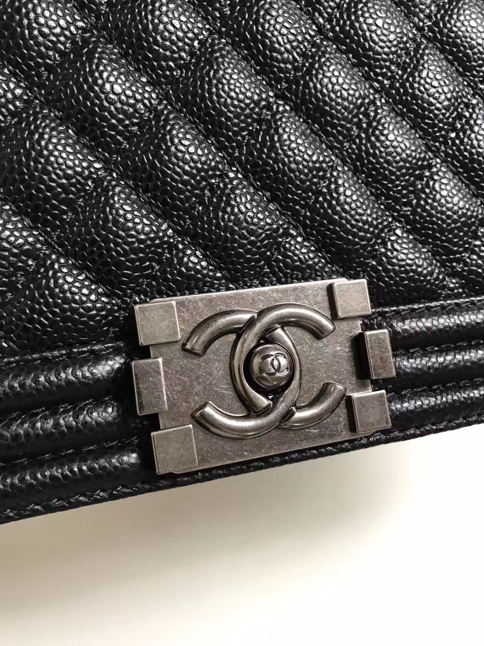 Ch**el Leboy bag cowskin in Black with silver hardware