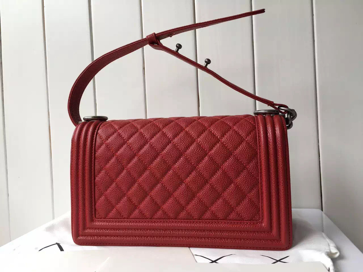 Ch**el Leboy bag cowskin in Red with silver hardware