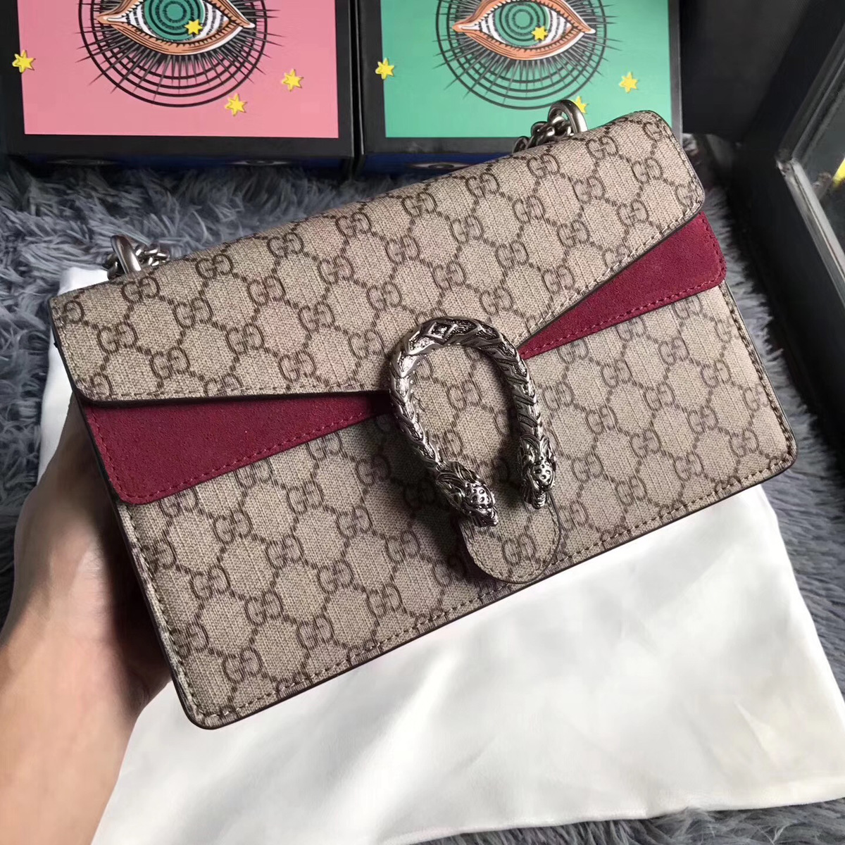 Gvc*1 Dionysus Blooms Medium Bag In purplish red 400249