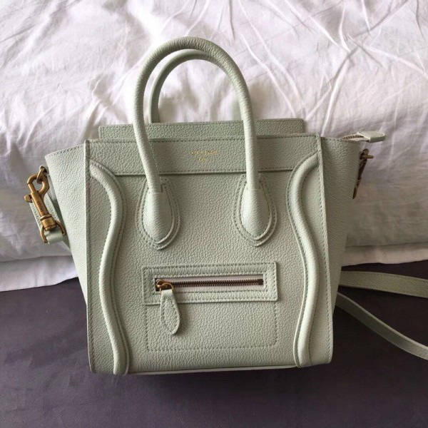 Ce1i*e Micro Luggage Calfskin Handbag in White
