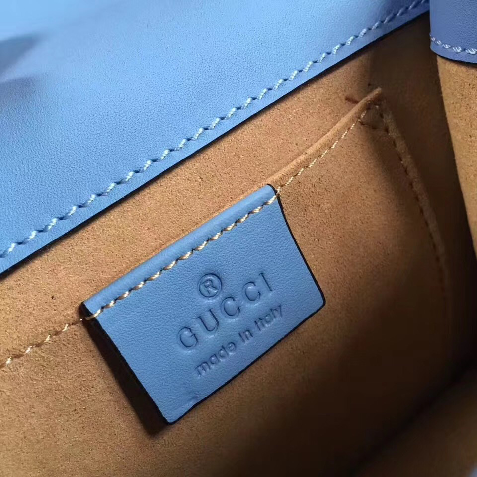 Gvc*1 Sylvie leather mini chain bag in Light Blue 431666