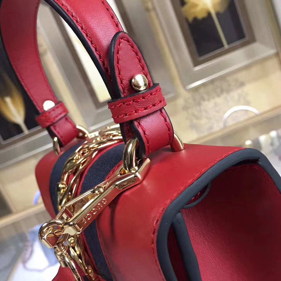 Gvc*1 Sylvie leather mini bag in Red 470270	
