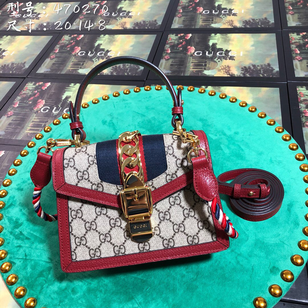 Gvc*1 Sylvie leather bag in Red 470270
