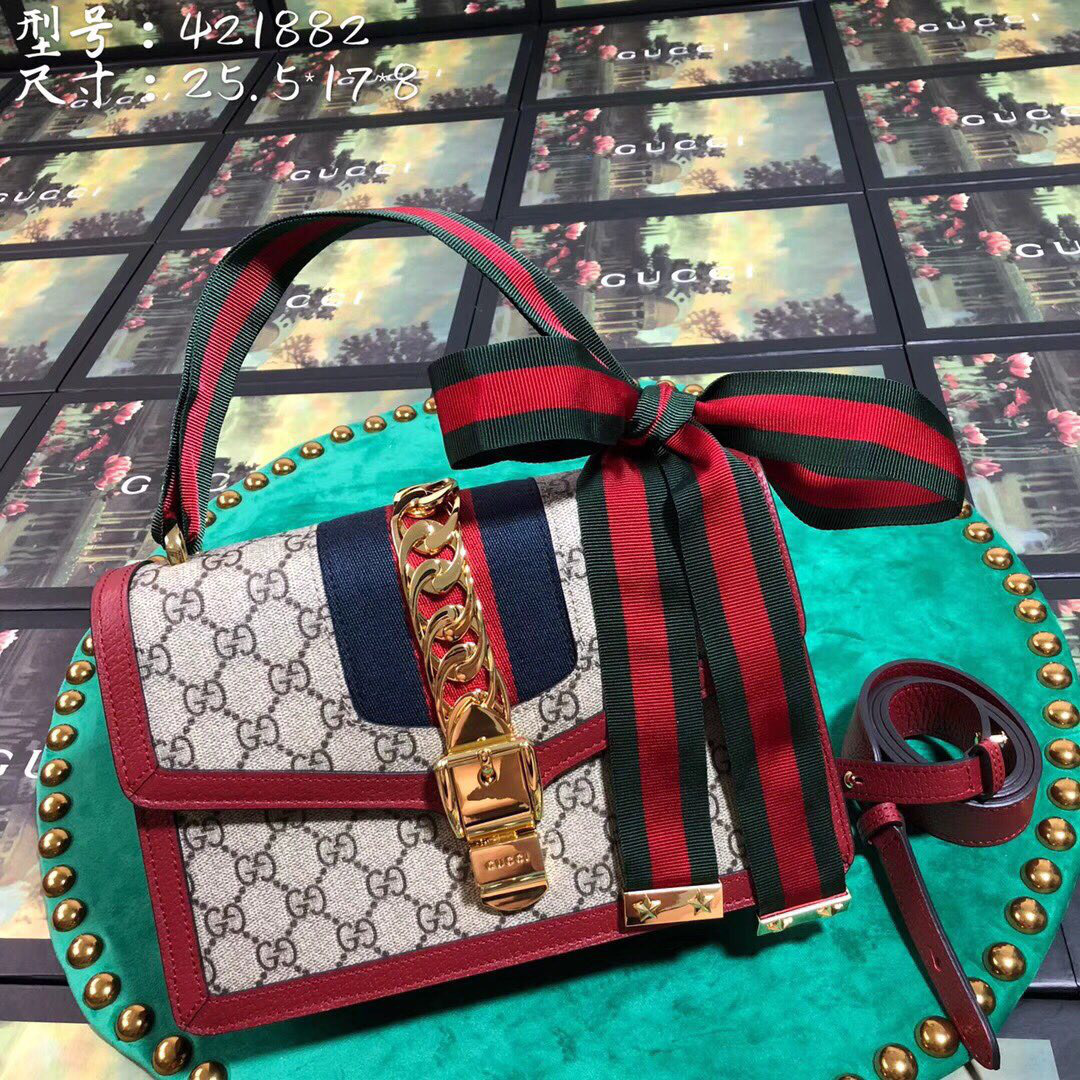 Gvc*1 Sylvie shoulder Red bag leather 421882