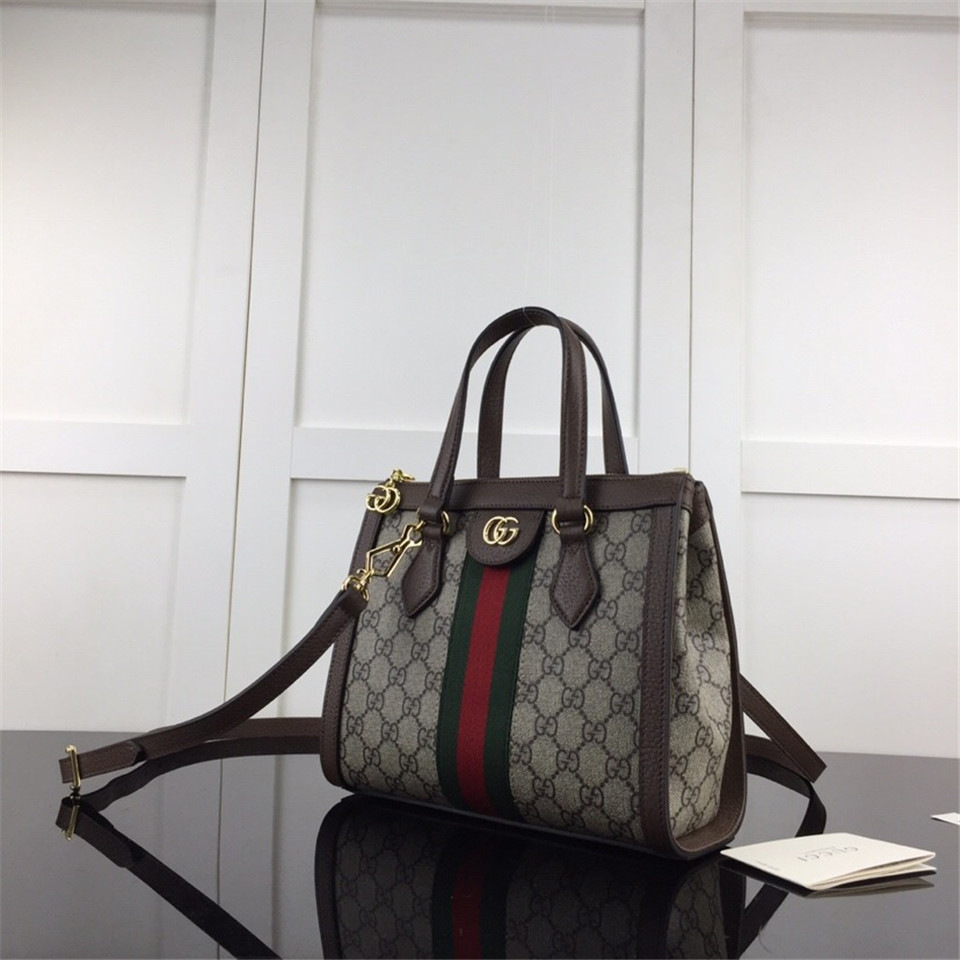 Gvc*1 Ophidia small GG tote bag in Khaki 547551