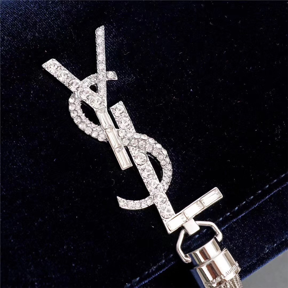 Y51 Sa1nt Lau*nt in Blue Bag with Gold Hardware