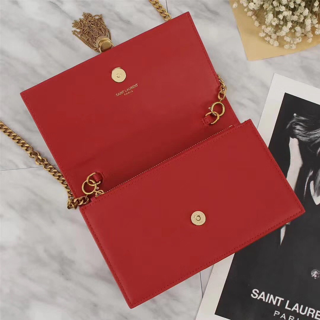 Y51 Classic Calfskin Mini Chain Bag in Red 26817