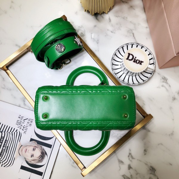 D10r Lady D10r Leather Green Handbag 20CM