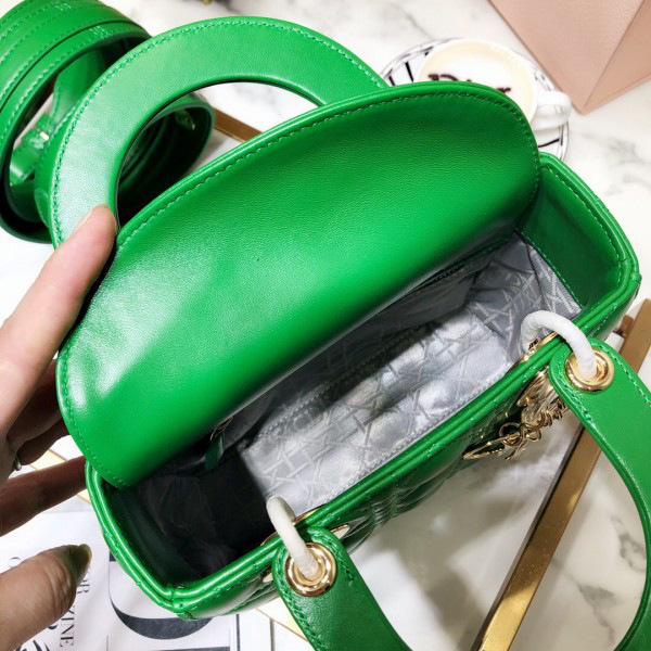 D10r Lady D10r Leather Green Handbag 20CM