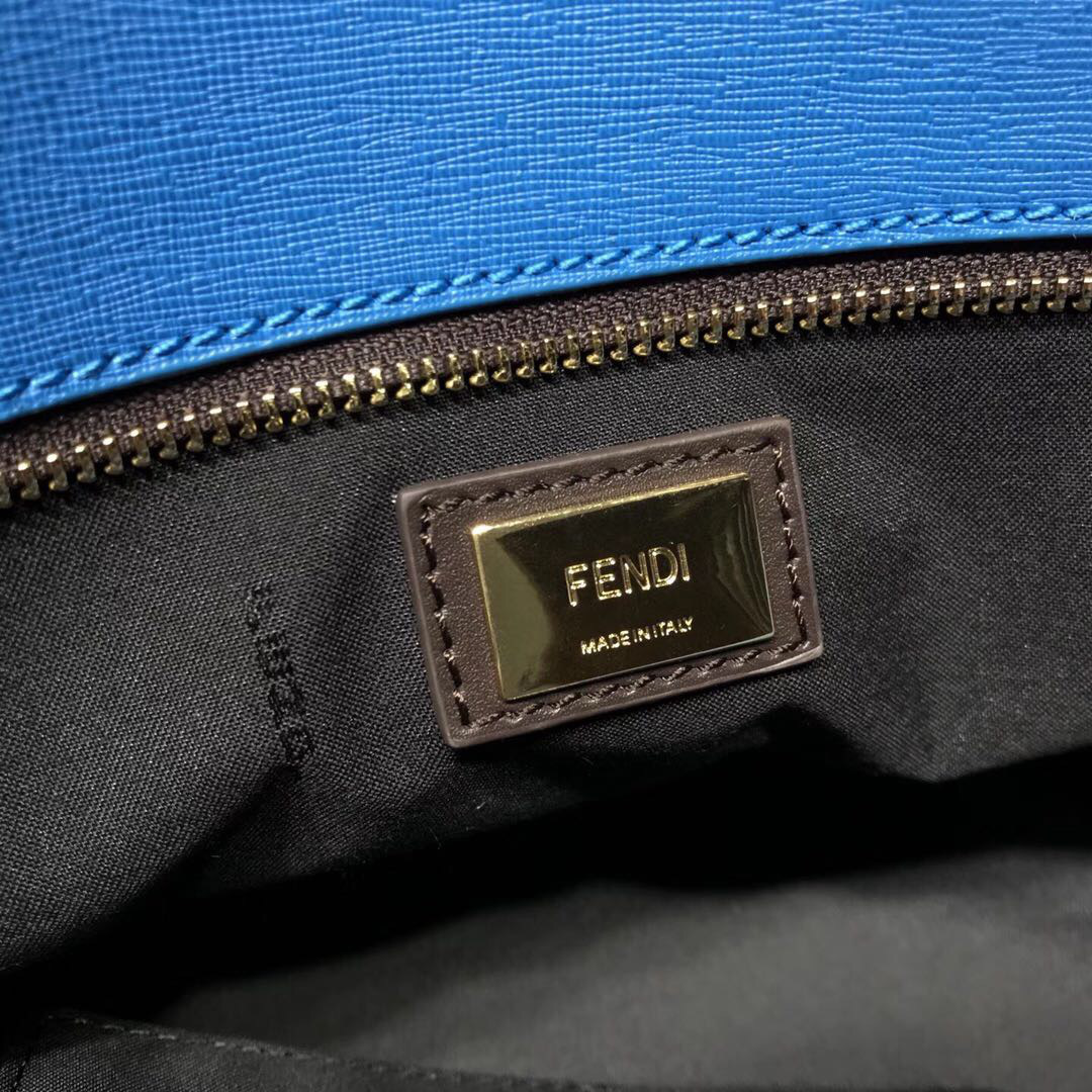 F**di Monogram Canvas Women Shoulder Bag in Blue 8BH185