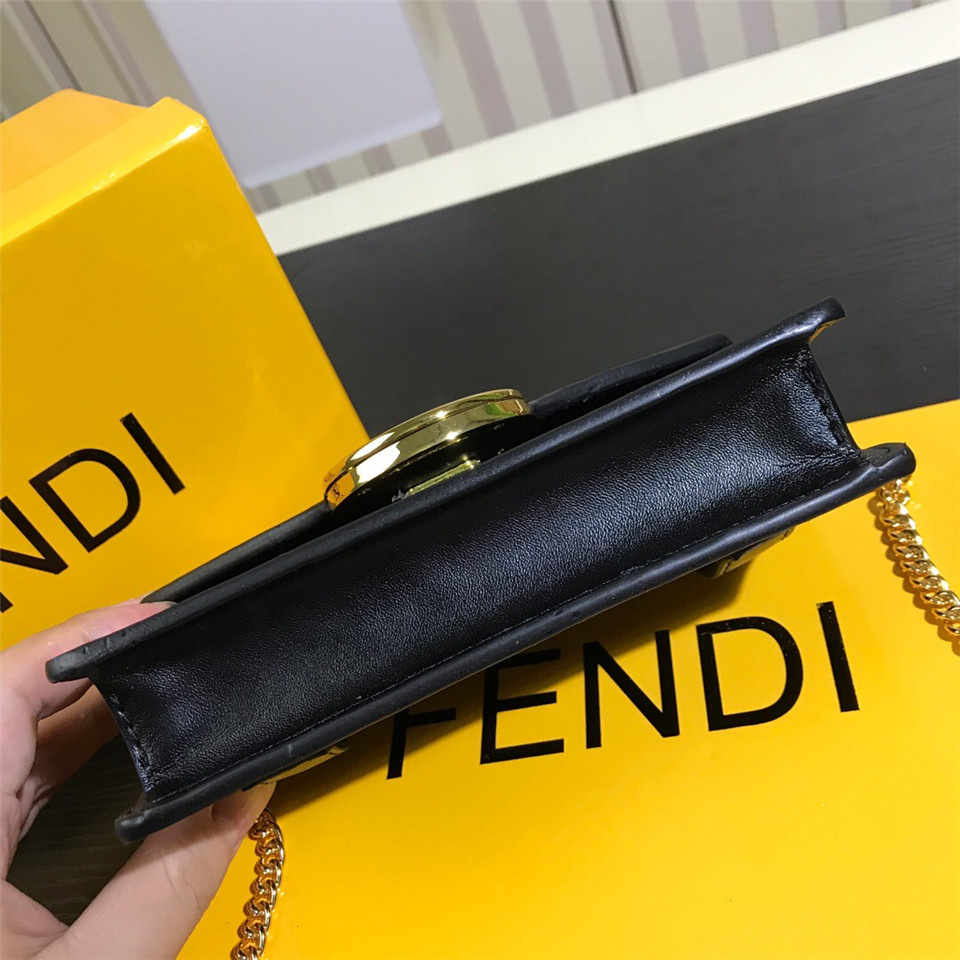 F**di Original Calfskin Leather Pocket in Black