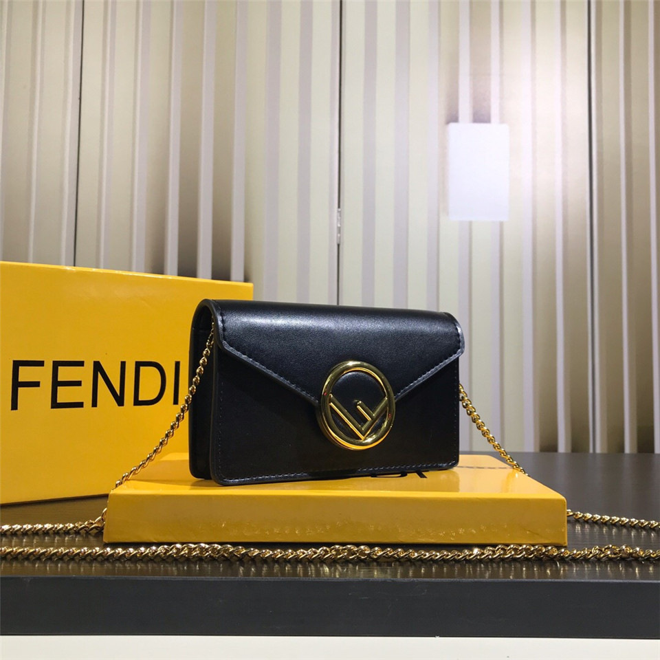F**di Original Calfskin Leather Pocket in Black
