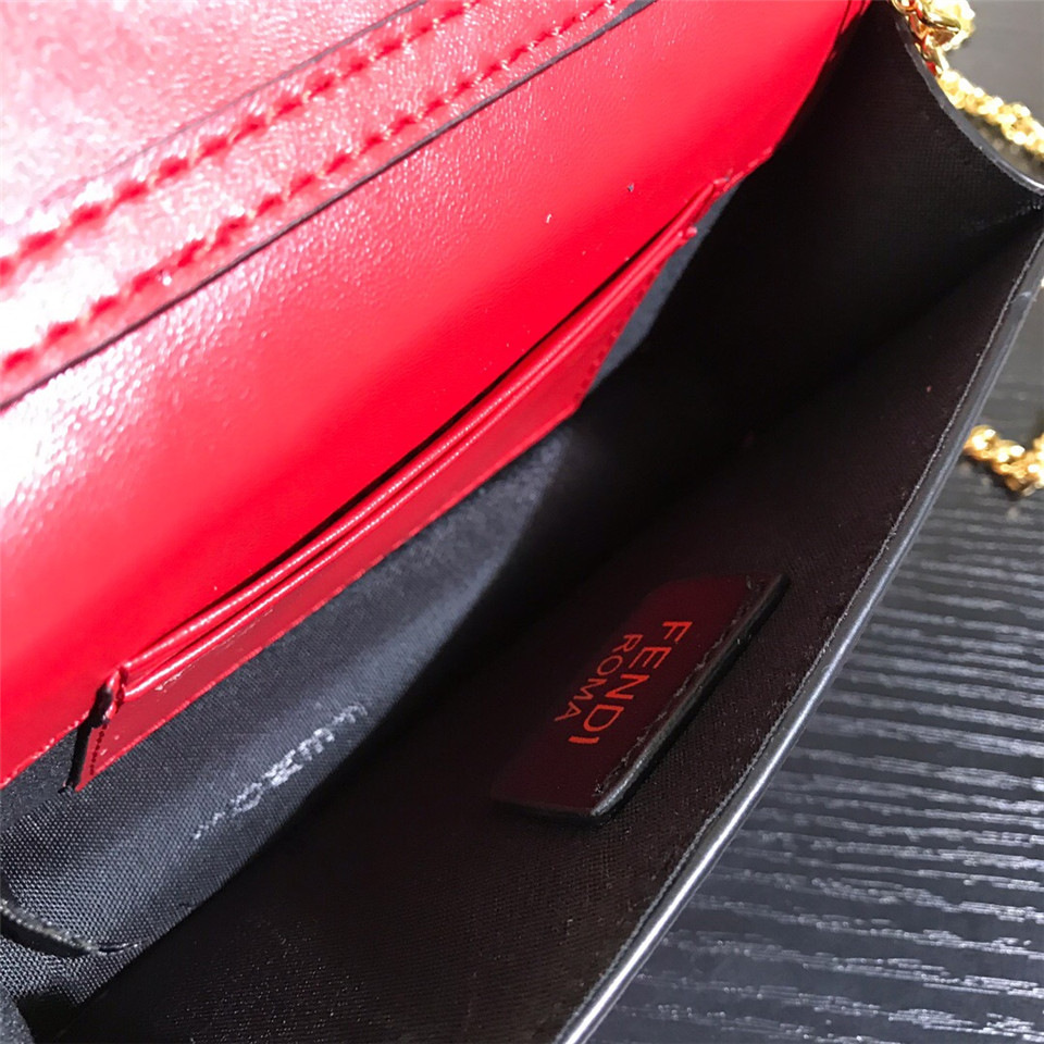 F**di Original Calfskin Leather Pocket With Red