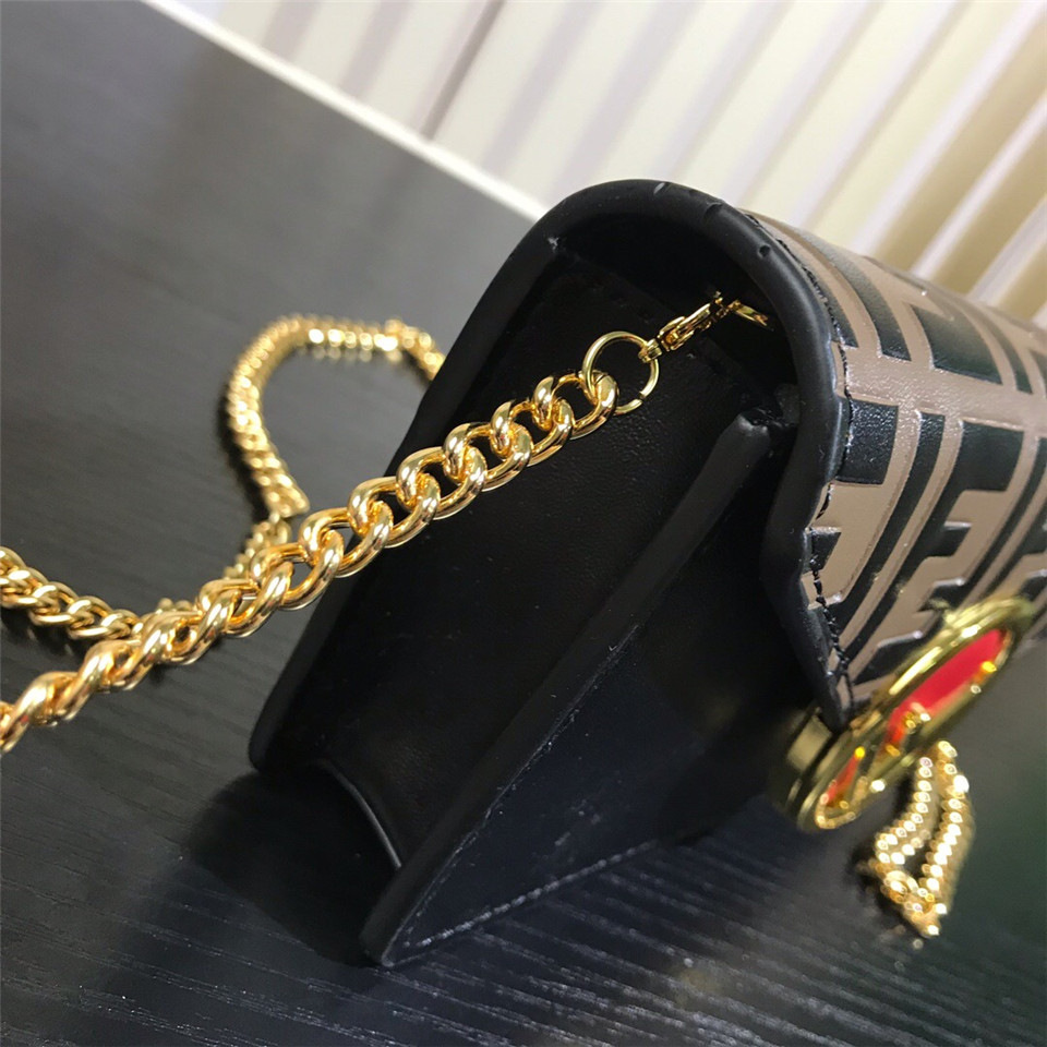 F**di Original Calfskin Leather Pocket with Black