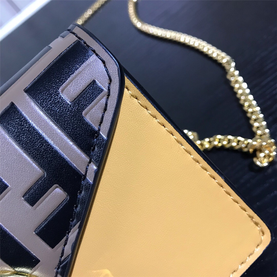 F**di Original Calfskin Leather Pocket in Yellow