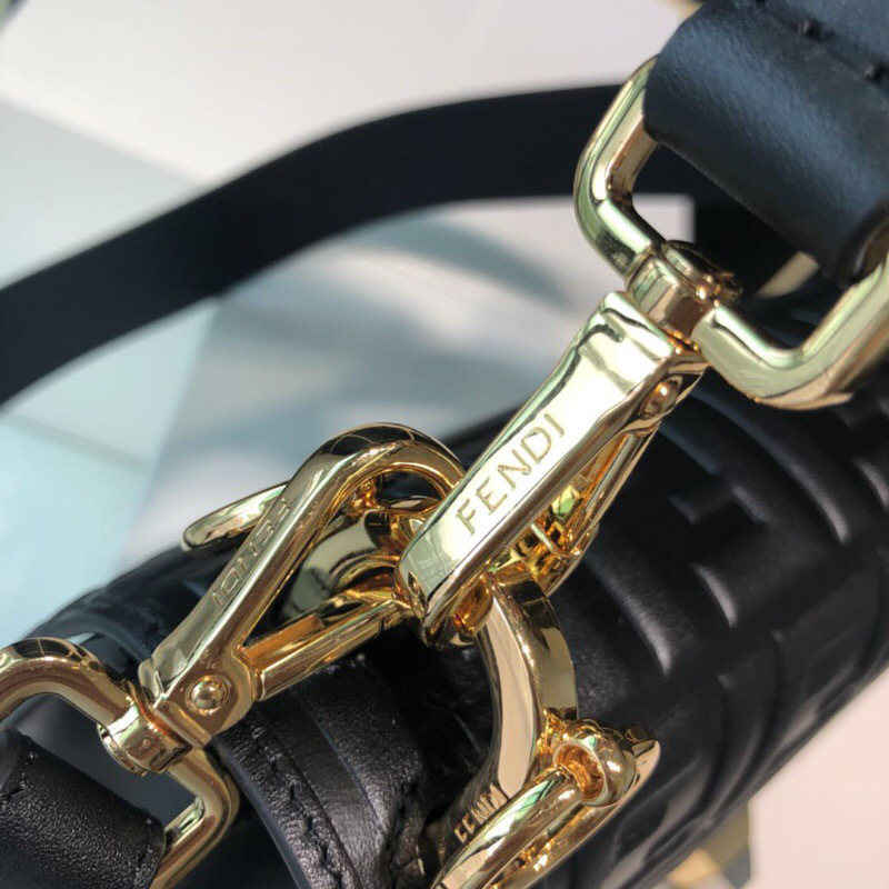 F**di Kan I Flip Leather Bag in Black