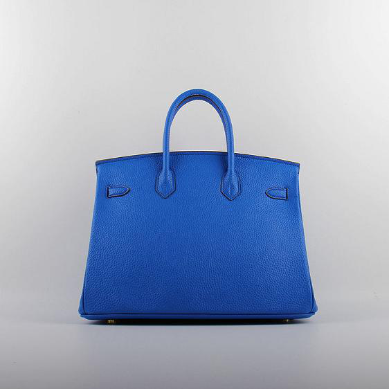 H**me5 original togo leather birkin 30cm bag in Royal Blue