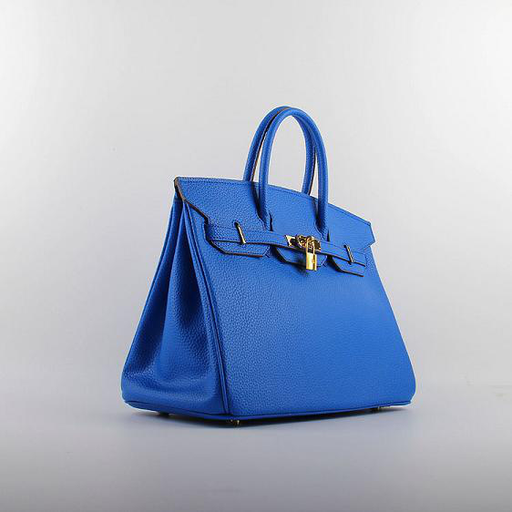H**me5 original togo leather birkin 30cm bag in Royal Blue