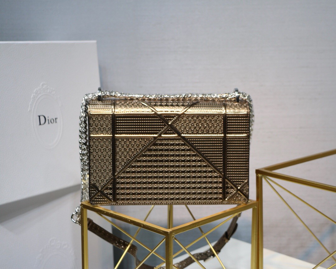 D10r D10rama Cannage Calfskin Bag in Bronze