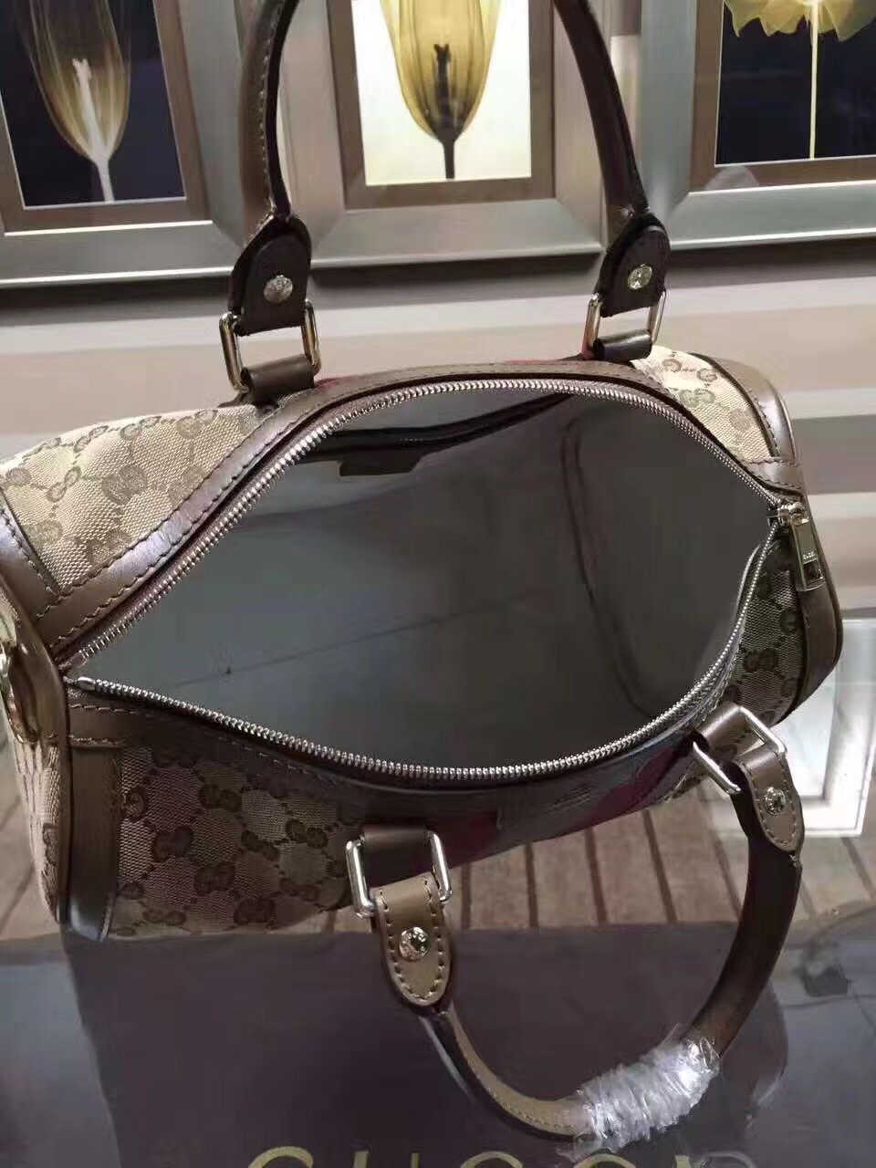 Gvc*1 Webby Speedy Canvas Cross Body Bag in Khaki