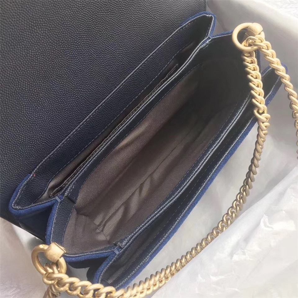 Ch**el Calfskin Flap Bag A57560 Blue