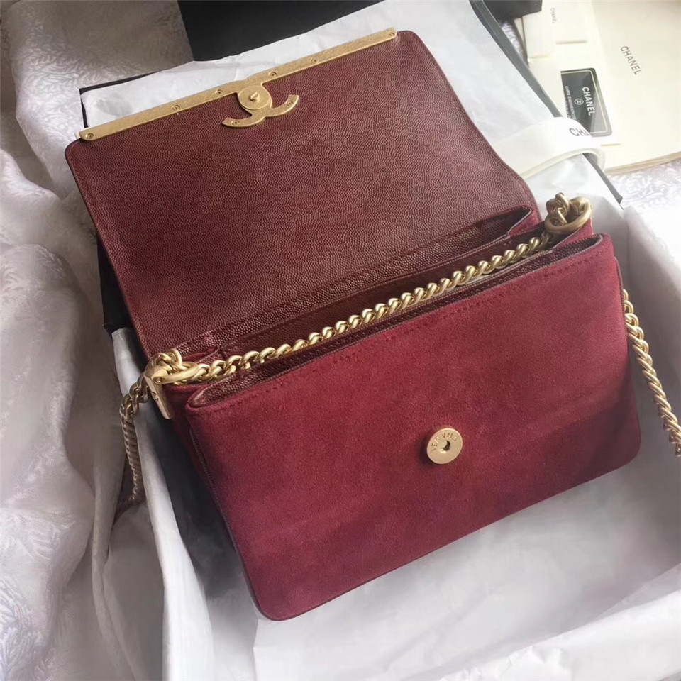 Ch**el Calfskin Flap Bag A57560 Red
