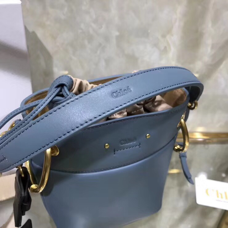 Chloe mini roy bucket bag in Blue