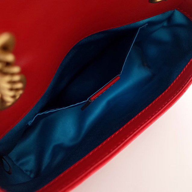 Gvc*1 Marmont velvet Large shoulder bag in Red