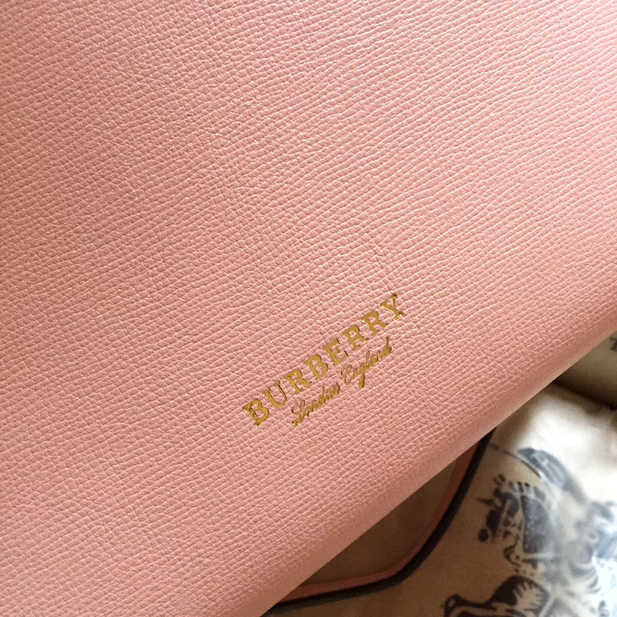 Bv*b*rry Classic Leather Tote Bag with Pink