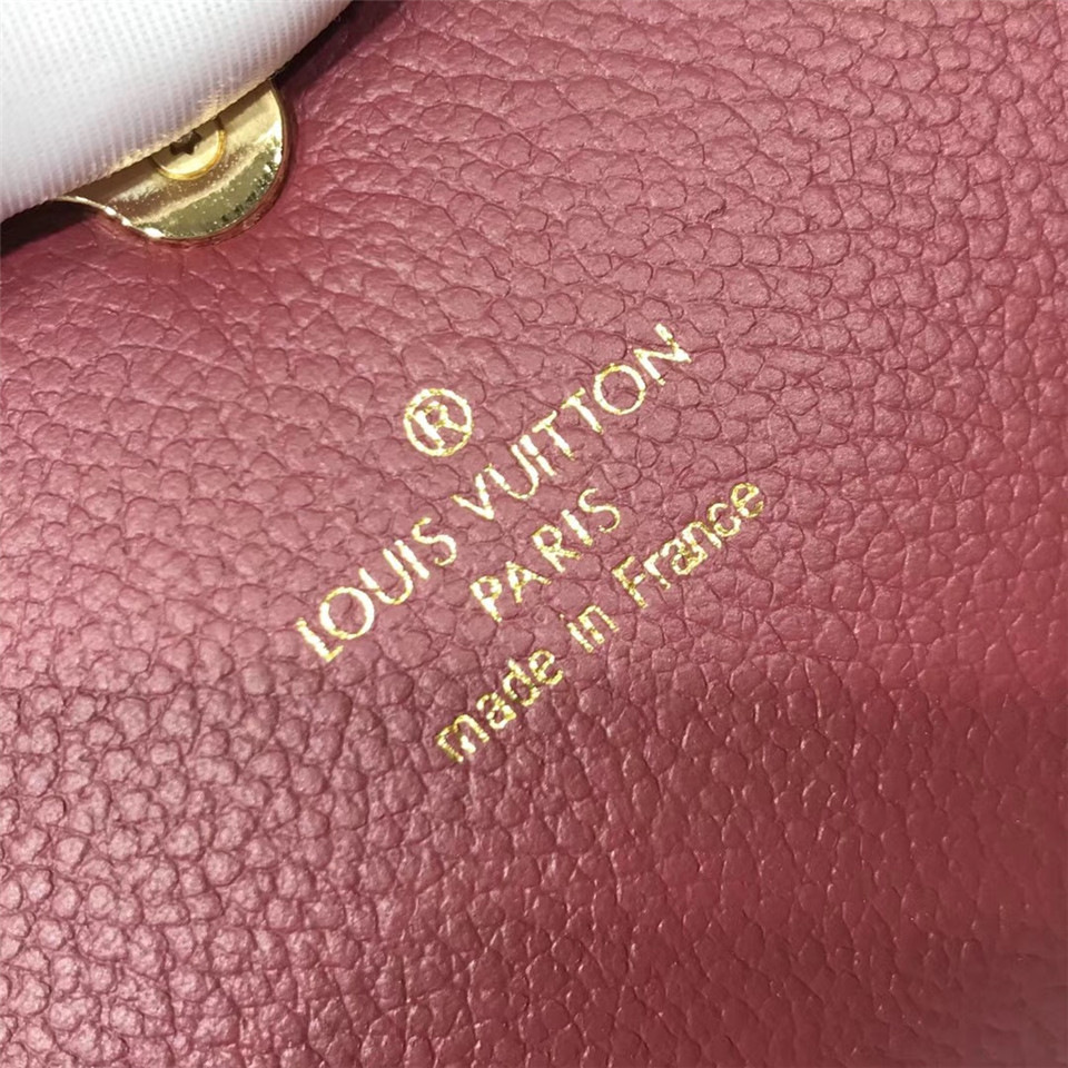 L0vis Vvtt0n Damier Ebene Cuir Taurillon Bag Wine Red