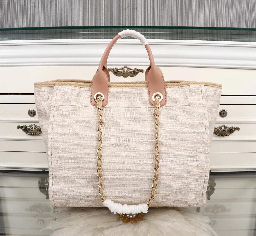 Ch**el Large canvas beach bag