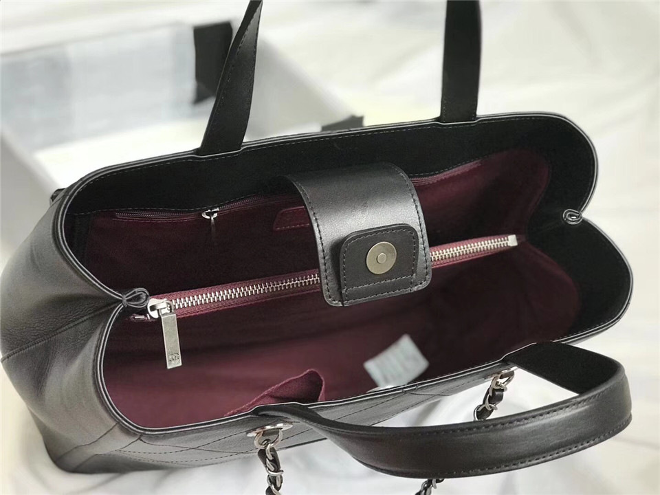 Ch**el Original Calfskin shopping bag black