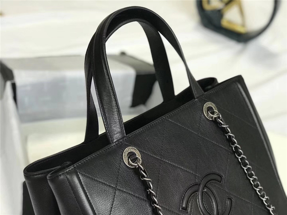 Ch**el Original Calfskin shopping bag black