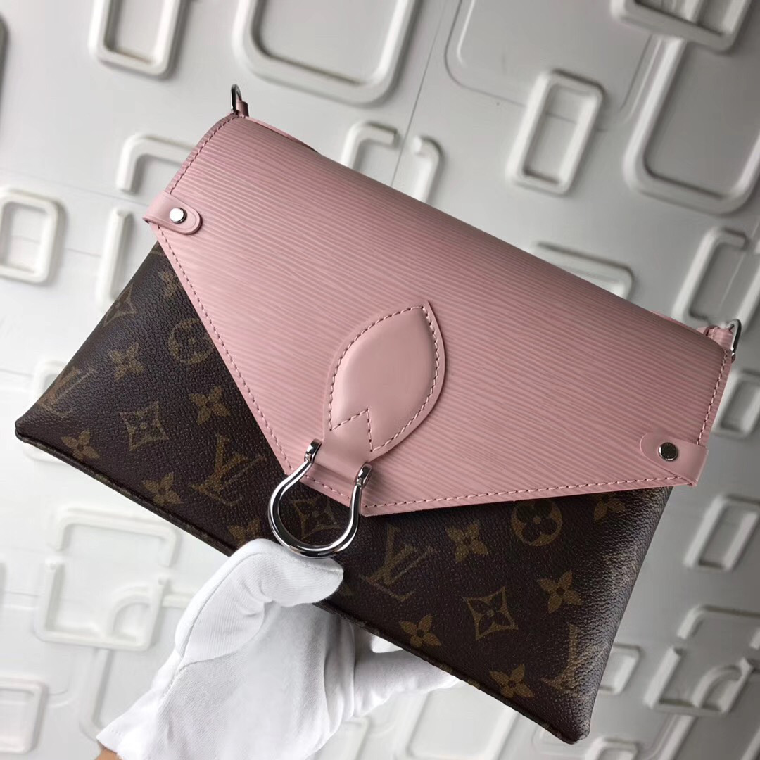 L0vis Vvtt0n Saint Michel Monogram Epi Leather Bag With Pink M44033