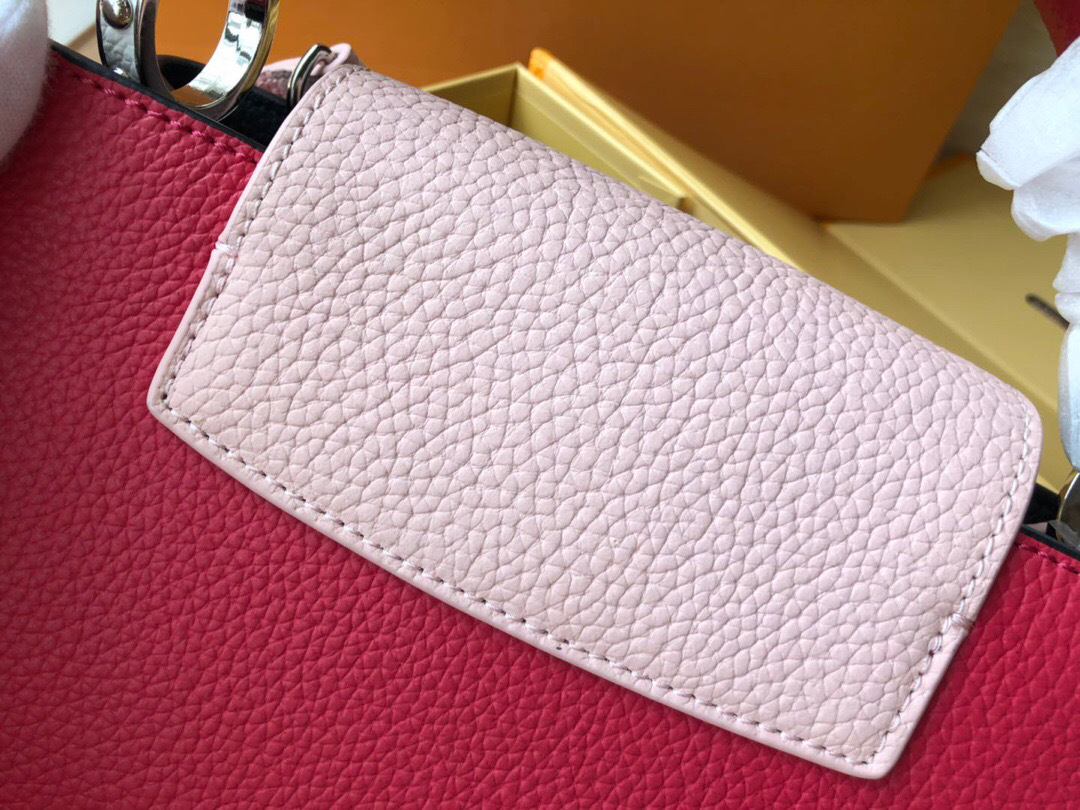 L0vis Vvtt0n Leather Capucines Bag N94519 Rose Red