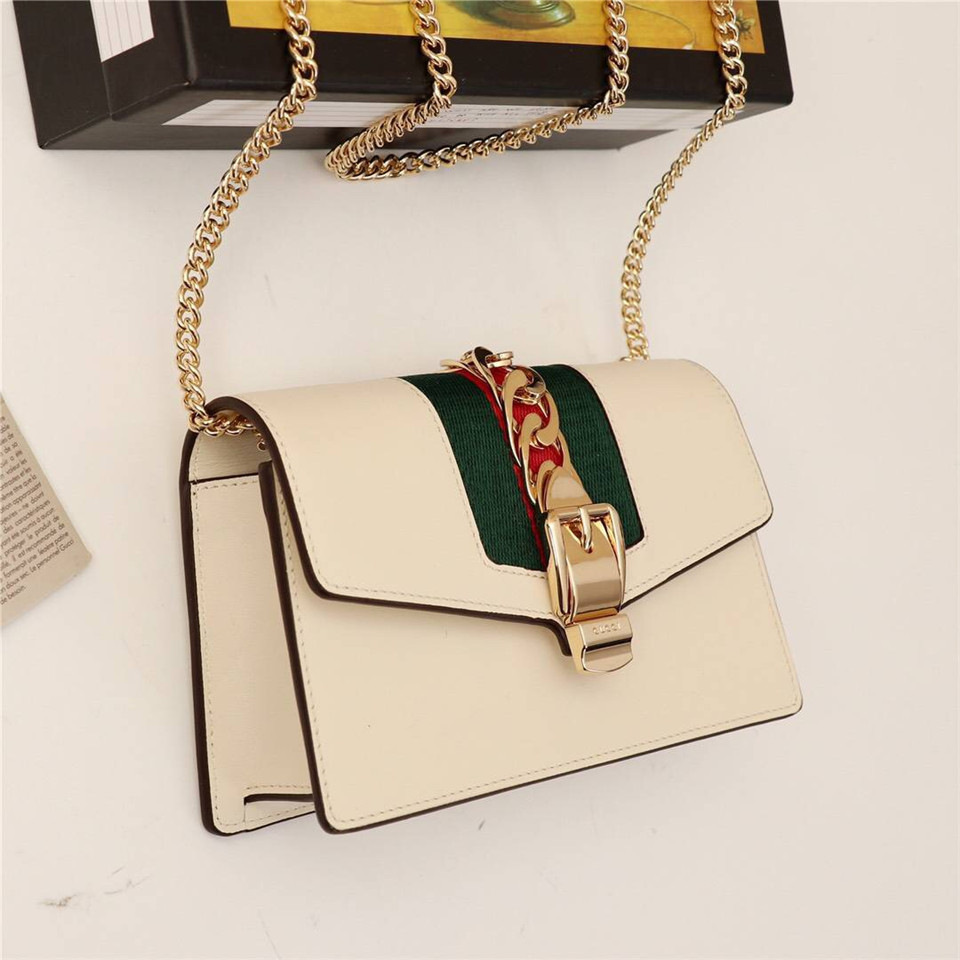 Gvc*1 Sylvie Leather S*per Mini Bag Beige 484646