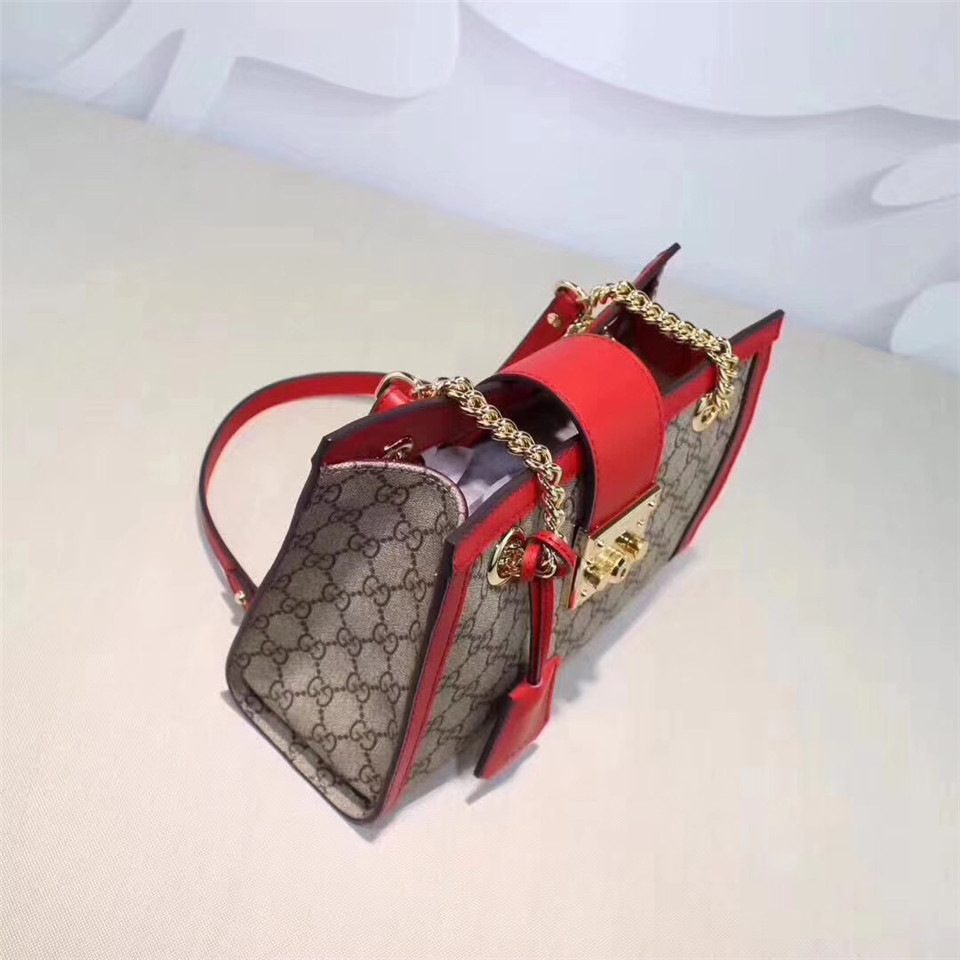 Gvc*1 Padlock small shoulder bag 498156 Red