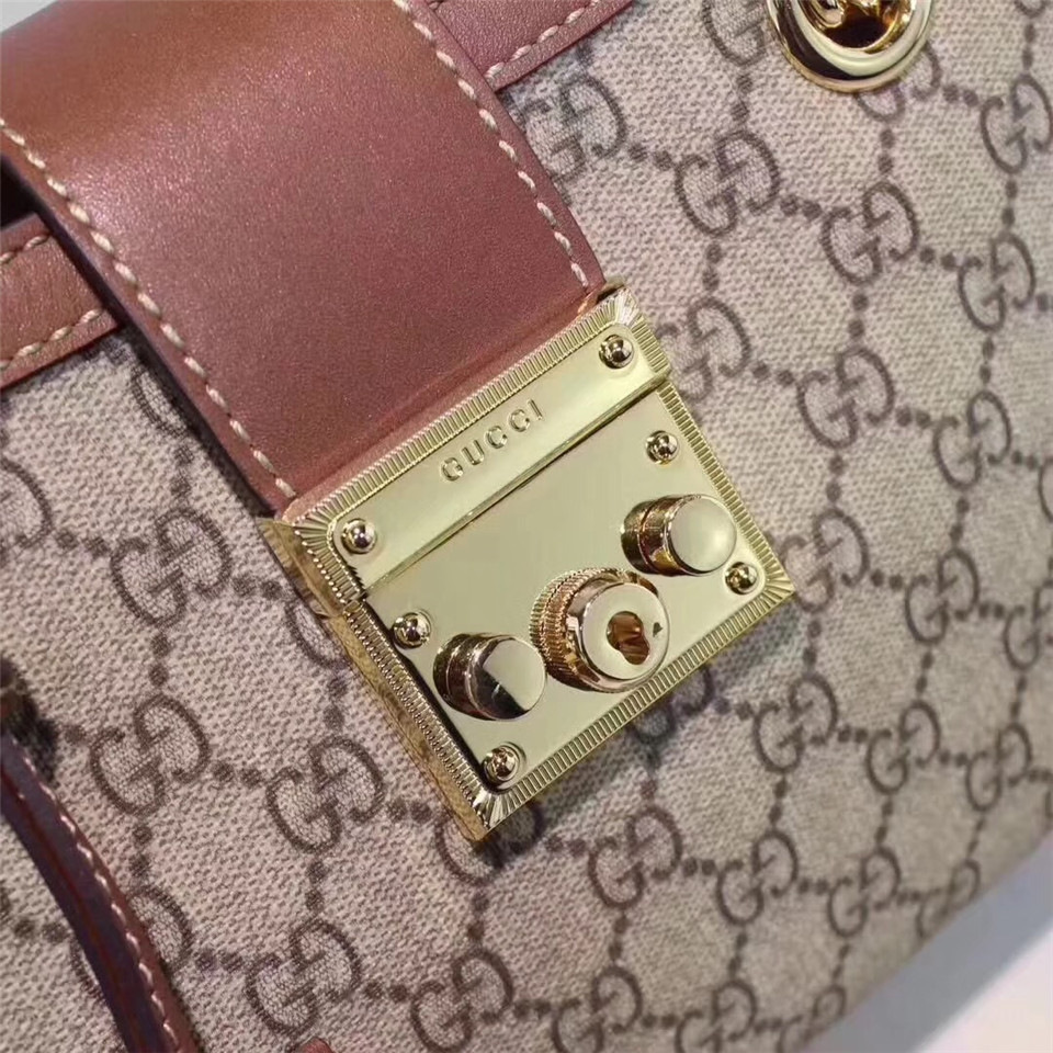 Gvc*1 Padlock small shoulder bag 498156 Brown