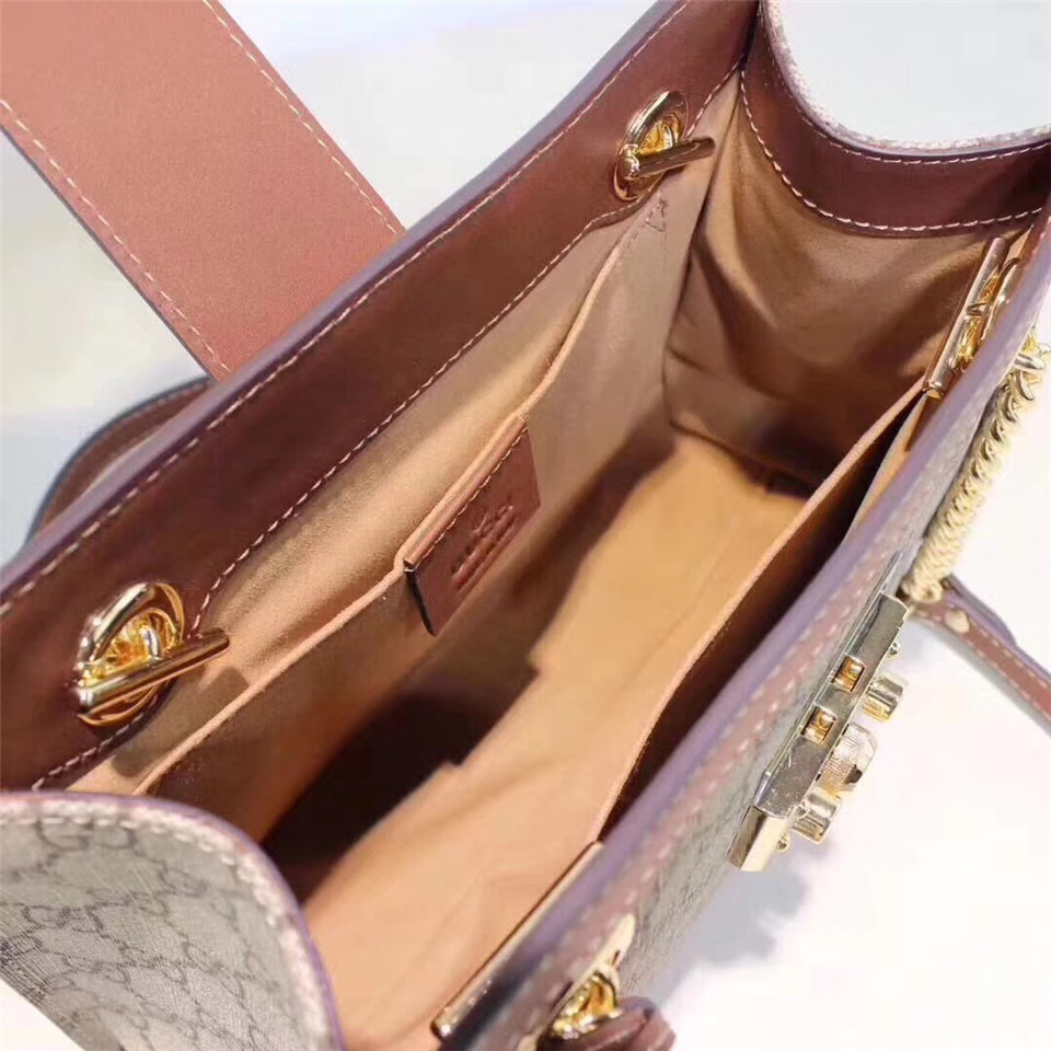 Gvc*1 Padlock small shoulder bag 498156 Brown